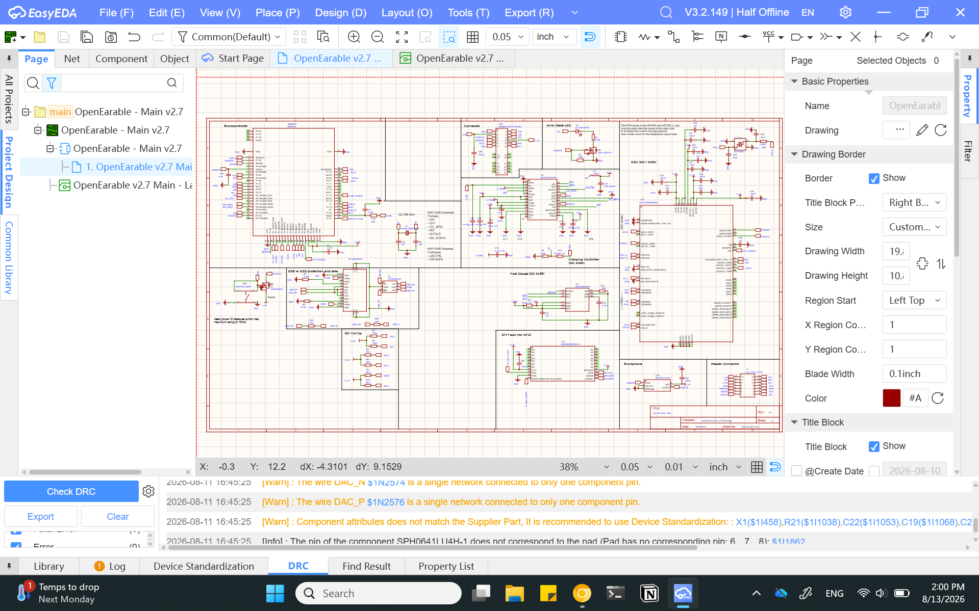 Haven hardware schematic review in EasyEDA